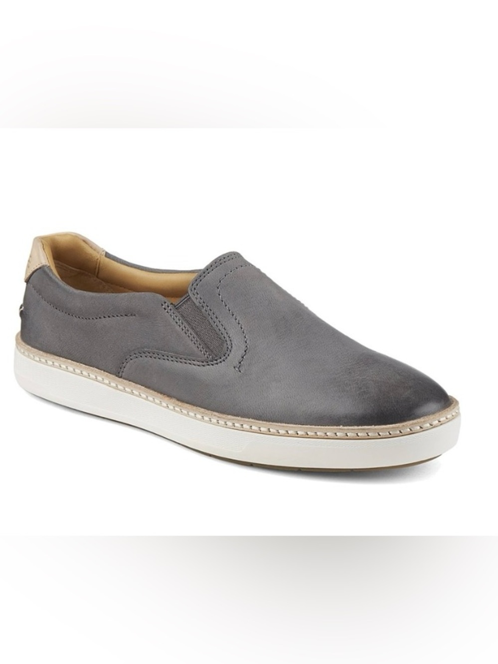NWOT SPERRY Women’s Gold Cup Rey Slip-on Sneaker Sz 8.5 grey leather shoe loafer